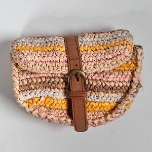 Sundance Anabaglish Catalonia Multi Stripe Straw Belt Bag Sling Bag Fanny Pack